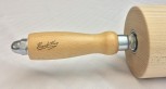 Corrugated wood rolling pin with wooden handles 300 mm