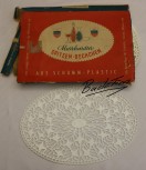 Murrhardter Spitzen-Deckchen oval Vintage 5 Stück NEU!